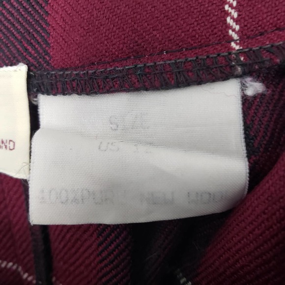 Lairds of Scotland Tartan Plaid Pleated Midi Skirt Wool Maroon Green Stuart Clan - Picture 9 of 9